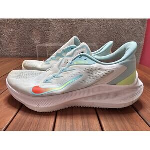 Nike Air Zoom Winflo 7 Women's Size 9 White‎ Glacier Ice Running Shoes Sneakers